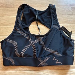 Koral Dayton Print Sports Bra Cute Open Back with Branding.    Studio to Street!